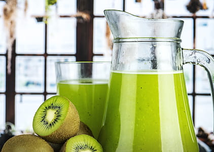 Clear Glass Pitcher With Fruit Juice thumbnail