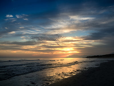 seashore at dusk time thumbnail
