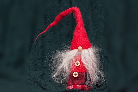 red and black Halloween decor on black textile thumbnail
