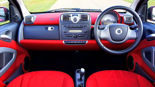 photography of red and black Smart vehicle interior thumbnail