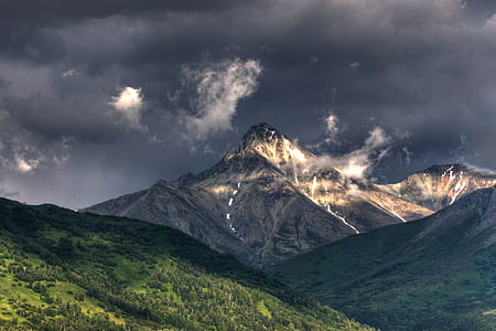 landscape photography of gray mountains thumbnail