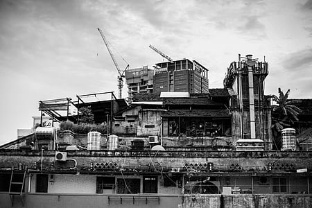 grayscale photography of buildings thumbnail