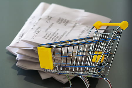 shopping cart and thermal papers thumbnail