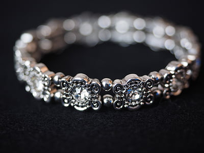bracelet, bangle, jewellery, silver, diamonds, gems thumbnail