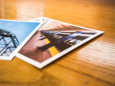 train photo on wooden surface thumbnail