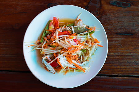 mixed vegetables on white ceramic plate thumbnail