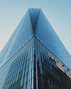 low angle photography of mirrored building thumbnail