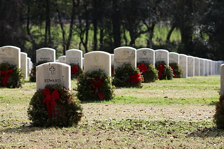white concrete tombstone cemetery at daytime thumbnail