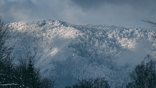 snow covered mountain during daytime thumbnail