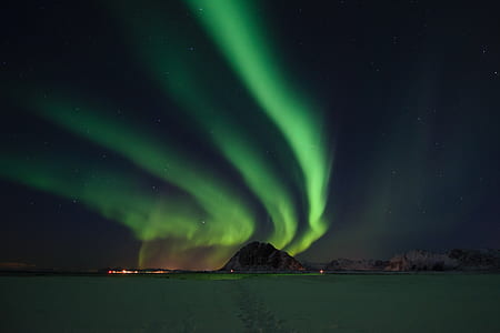 aurora, nothern light, sky, night thumbnail