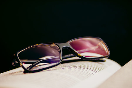 eyeglasses with black frames thumbnail