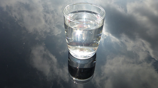 clear drinking glass filled with water thumbnail