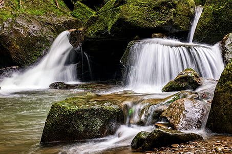 time lapse photography of cascade waterfalls thumbnail