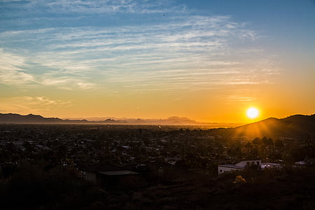 silhouette mountain during golden hour thumbnail