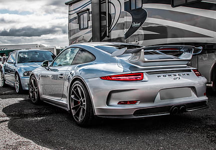 silver Porsche GT3 RS coupe thumbnail