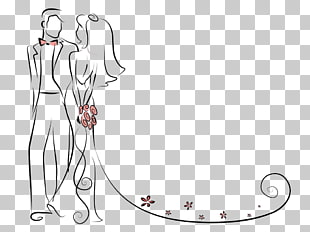 Wedding invitation Bride, Cartoon couple s, wedding couple illustration PNG clipart