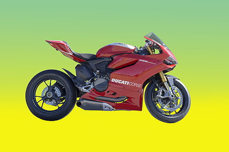red and black Ducati Corse sport bike thumbnail