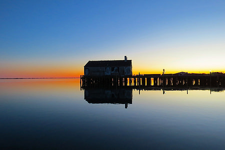 Dusk over the pier at Cape Cod, Massachusetts thumbnail