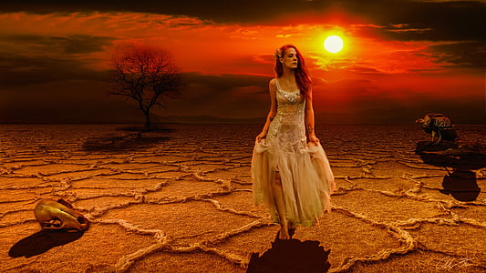 woman wearing white sleeveless dress thumbnail