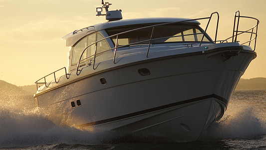 white yacht on the sea thumbnail