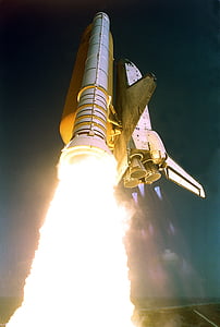 gray and white rocket under black sky during nighttime thumbnail