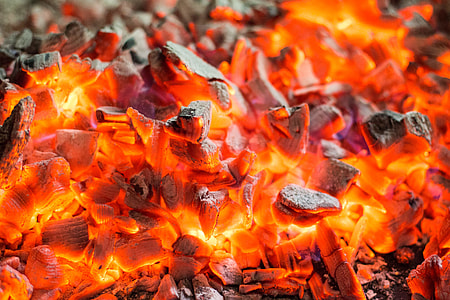 Red Burning Live Coals Campfire thumbnail