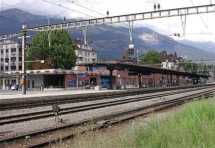 Sierre railway station in Switzerland thumbnail