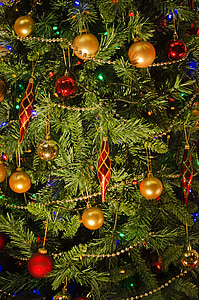 Christmas tree filled with Christmas baubles thumbnail