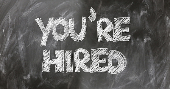 you're hired text on black background thumbnail