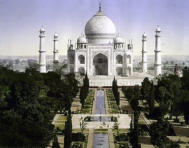 Historical 1890 View of the Taj Mahal in India thumbnail