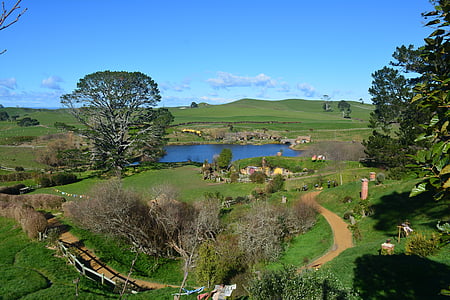field of green grass under blue sky thumbnail