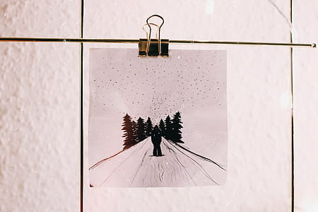 Painting of Person Skiing thumbnail