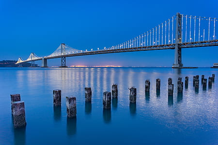 bridge during blue sky thumbnail