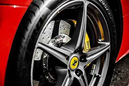 closeup photo of Ferrari wheel thumbnail