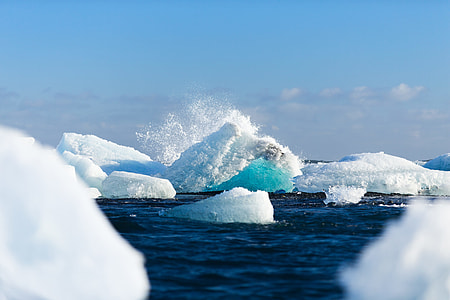 white ice on body of water thumbnail