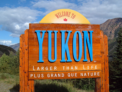 Welcoming Sign of the Yukon Territory, Canada thumbnail