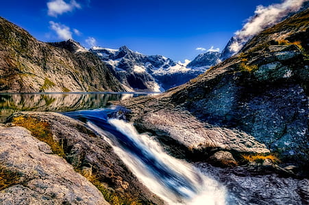 aerial view photography of waterfall thumbnail