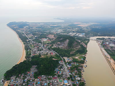 sea, city, landscape, sky thumbnail