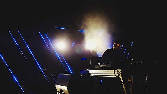 dark, disc jockey, dj, lights, man thumbnail