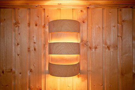 beige lamp mounted on beige wall thumbnail