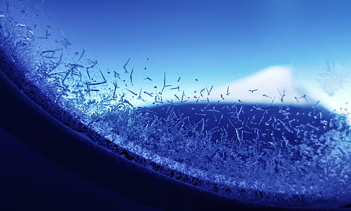 selective focus photography of frosted aircraft window thumbnail