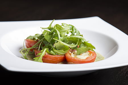 tomato dish on plate with garnish thumbnail