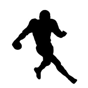 American Football Player in silhouette. thumbnail