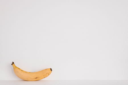Yellow Banana Fruit on White Surface thumbnail
