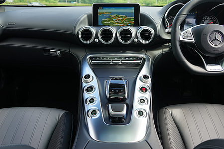 silver and black Mercedes-Benz car interior thumbnail