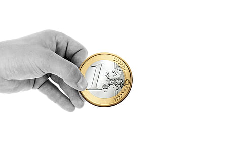 round silver-and-gold-colored 1 Euro coin thumbnail
