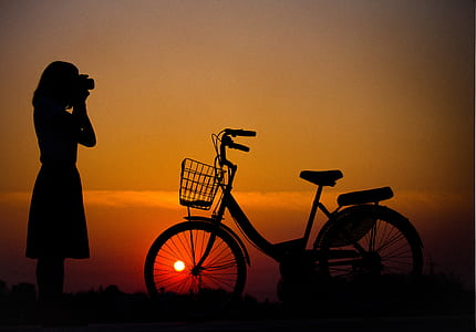dawn, sunset, person, woman thumbnail