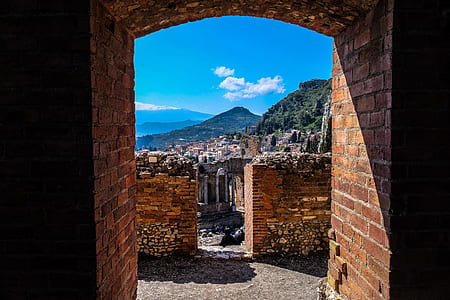 landscape, mountains, houses, landmark thumbnail