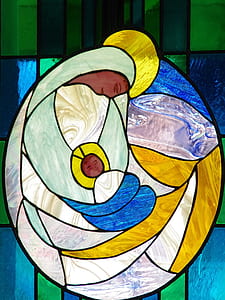 multicolored stained glass ornament thumbnail