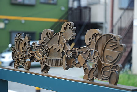 brass-colored Doraemon metal decor thumbnail